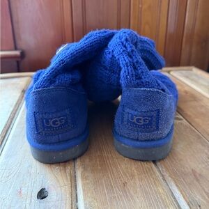 UGG Navy Knit Slippers